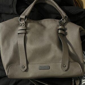 Jessica Simpson Taupe Textured Shoulder Bag